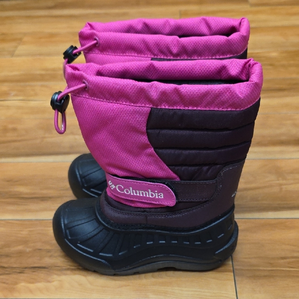 Columbia size 12 Kids Powderbug Forty Waterproof  Snowboot Fushia NWOT - Picture 3 of 12
